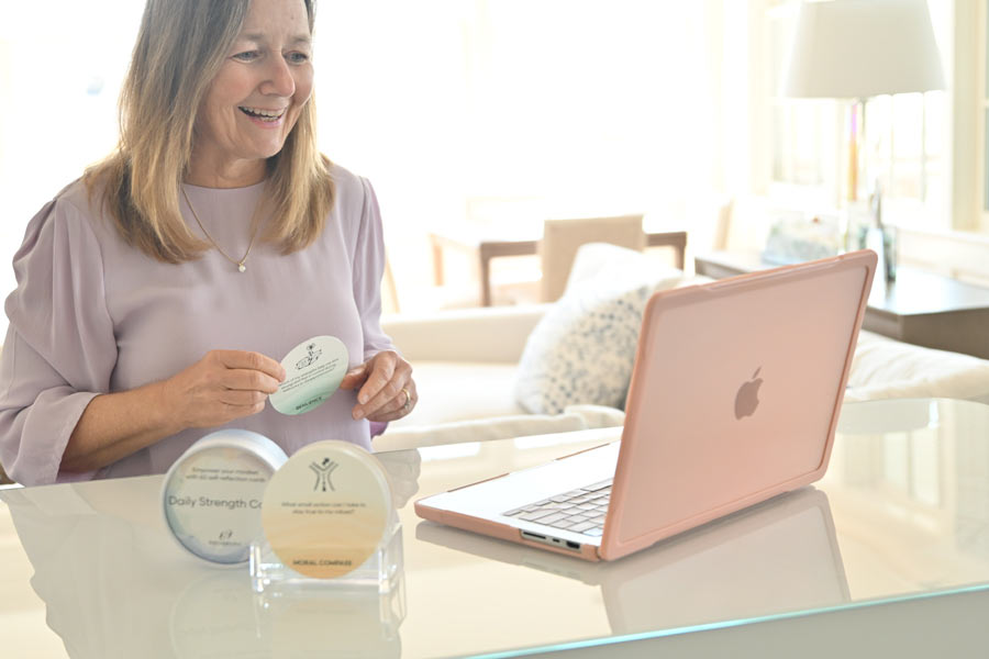 Colleen-Boselli-at-laptop in-the-shower