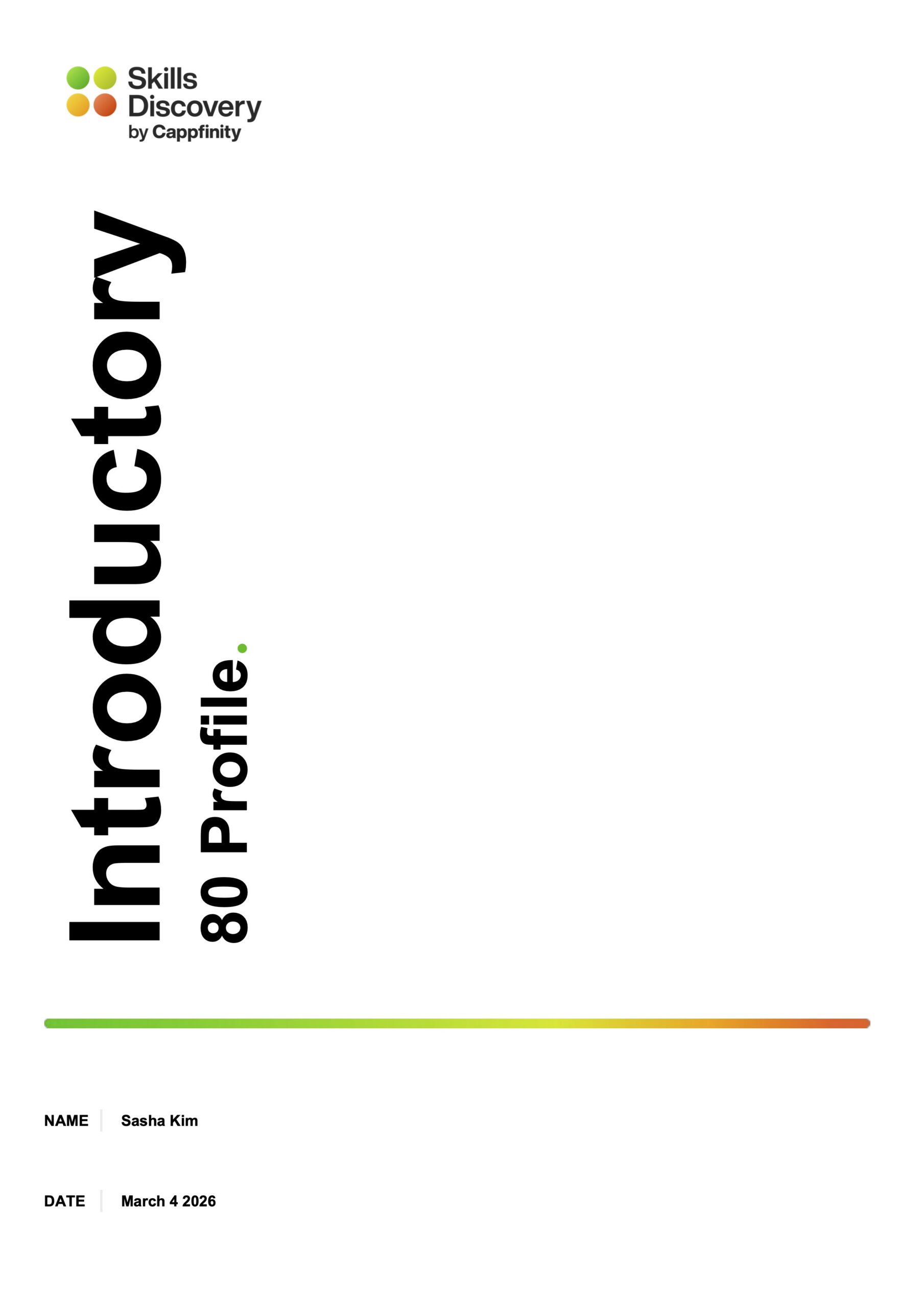 Introductory_Profile_Skills Discovery Sample